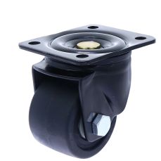 Rola din nylon D75 cu flansa metalica pentru carucior marfa, 600 kg