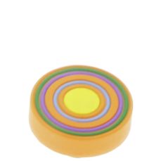 Buton mobila darts portocaliu/galben din plastic flexibil 38748.95