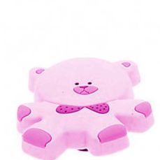 Buton mobila urs roz din plastic flexibil 38719