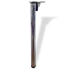 Picior masa HDD Yann rotund rabatabil din otel H710xD50, crom