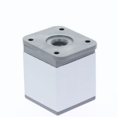 Picior patrat Piedro din aluminiu H50x40x40, satinat