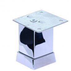 Picior patrat Uberto reglabil din aluminiu H80x40x40, crom