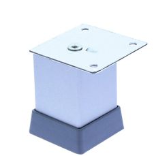 Picior patrat Uberto reglabil din aluminiu H60x40x40, satinat