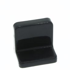 Demontabil din metal tip L cu masca din plastic, negru