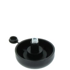Picior sofa Zeno rotund reglabil din plastic H17xD47, negru (4 buc)