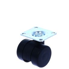 Rotila din plastic negru D30 cu flansa metalica, 15 kg (4 buc)