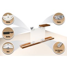 Sistem de glisare SCK35C pentru o usa din sticla