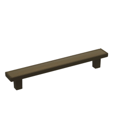 Buton din zamac Marellis Chanet 128 mm, maro velvet