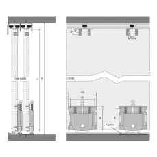 Sistem de glisare STS85D cu reglaj