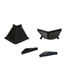 Accesorii din plastic pentru inaltator triunghiular 4 ml, negru