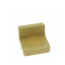 Demontabil din metal tip L cu masca din plastic, bej (10 buc)