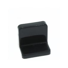 Demontabil din metal tip L cu masca din plastic, negru (10 buc)