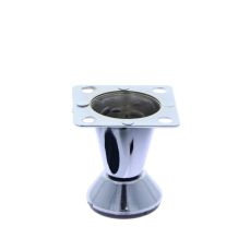 Picior conic Dino reglabil din aluminiu H50, crom (4 buc)