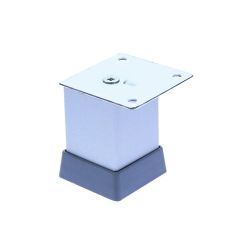 Picior patrat Uberto reglabil din aluminiu H60x40x40, satinat (4 buc)