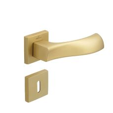 Maner de usa CEBI LIVA auriu mat cu rozeta patrata pentru cilindru