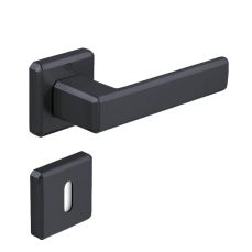 Maner de usa CEBI CARLI gri metal mat cu rozeta patrata pentru cheie