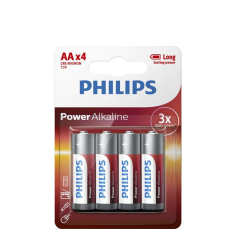 Baterii Philips Power Alkaline AA 4 buc/set
