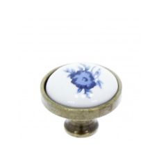 Buton din zamac cu ceramica Arno 38250.02, antic (2 buc)