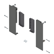 Suport front sertar interior MERIVOBOX ZI4.2ES1 cu lonjeron stanga+dreapta, inaltime E, gri