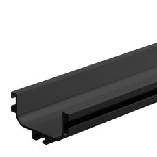 Profil din aluminiu tip U Gola orizontal 4.2 ml, negru