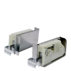 Agatatori din plastic pt.corpuri suspendate cu capac nichelat (4 buc dreapta + 4 buc stanga)