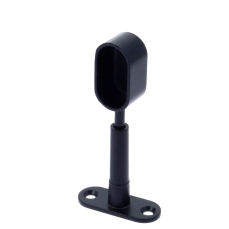 Suport capat reglabil cu tija pentru bara ovala, negru