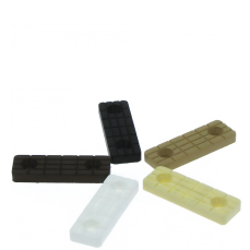 Alunecator din plastic rectangular, maro (20 buc)