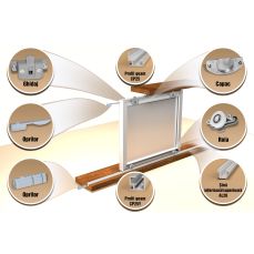 Sistem de glisare SCK25C pentru o usa din sticla