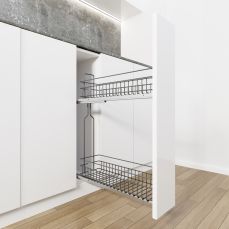 Cos Jolly FUSION reglaj 3D 100x450, culisare laterala cu glisiera TANDEM BLUM, extractie totala, corp de 150mm, antracit