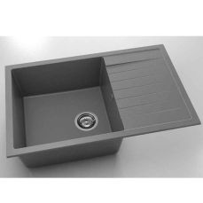 Chiuveta cu blat dreapta/stanga Fat Avangard 80 x 49 cm, dark grey 1007