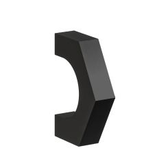 Maner din aluminiu Roy 032 mm, negru mat