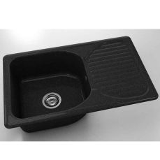 Chiuveta cu blat dreapta/stanga Fat Classic 80 x 49 cm, galaxy black 422