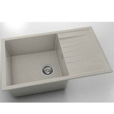 Chiuveta cu blat dreapta/stanga Fat Avangard 80 x 49 cm, granit gri 11